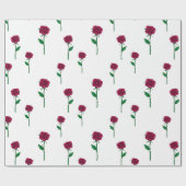 Rose mit romantischem Valentinstag-Design Geschenkpapier (Flach)