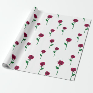 Rose mit romantischem Valentinstag-Design Geschenkpapier