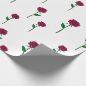 Rose mit romantischem Valentinstag-Design Geschenkpapier (Ecke)