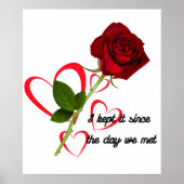 Rose mit romantischem Zitat Poster (Vorne)