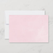 Rose mit rosa Wasserfarben - Eintrittskarte für da Einladung (Rückseite)