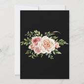 Rose mit Rose Gold Geometric Foto Save the Date (Rückseite)