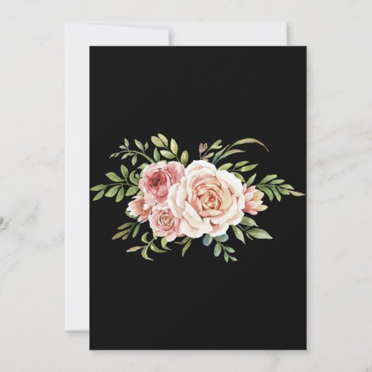 Rose mit Rose Gold Geometric Foto Save the Date (Rückseite)