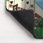 Rose mit rotem Mousepad (Ecke)