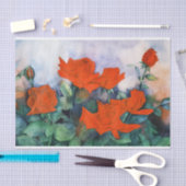 Rose mit rotem Velvet Tissue Seidenpapier (Handwerk)