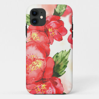 Rose mit roten und rosa Soft-Wasserfarben - Case-M Case-Mate iPhone Hülle