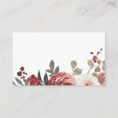 Rose mit Roter Blüte Begleitkarte (Rückseite)