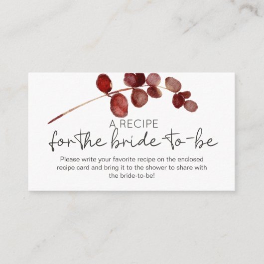 Rose mit Roter Blüte Begleitkarte (Vorderseite)