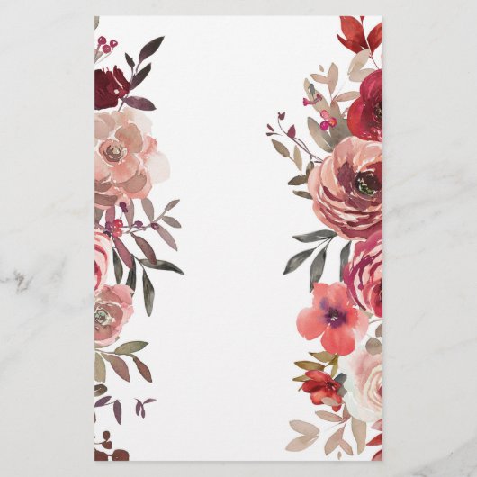 Rose mit Roter Blüte Flyer (Hinten)