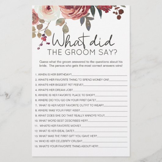 Rose mit Roter Blüte Flyer (Vorne)