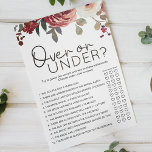 Rose mit Roter Blüte Flyer<br><div class="desc">Over oder Under Brautparty Game. Aquarell Rot und Blütenblau. In unserem Zazzle-Shop finden Sie passende Artikel,  um Ihre Veranstaltungskollektion abzuschließen!</div>