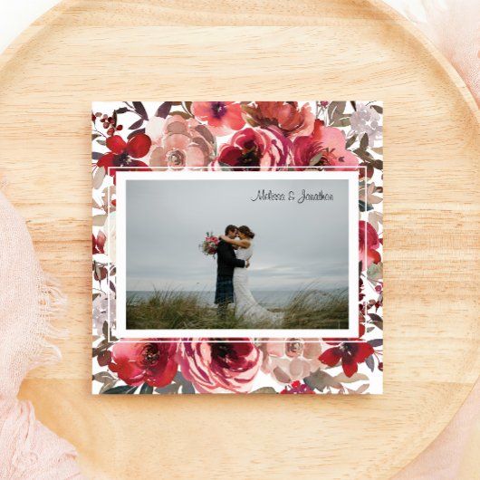 Rose mit Roter Blüte Hochzeit nur verheiratet Ankündigung