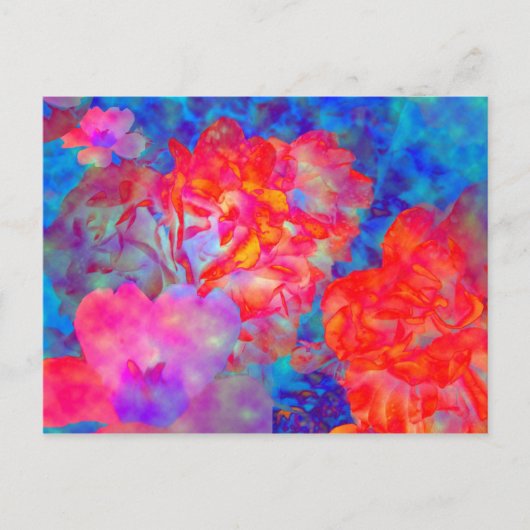 Rose mit Spezialeffekten nach der Karte (Vorderseite)