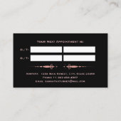 Rose mit Terminkarte Gold Marmor Makeup Artist (Rückseite)