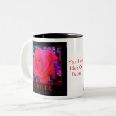 Rose mit Thorns Leben Inspiration Zitat Zweifarbige Tasse (Vorderseite Links)