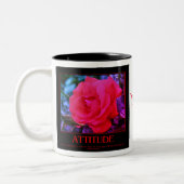 Rose mit Thorns Leben Inspiration Zitat Zweifarbige Tasse (Links)