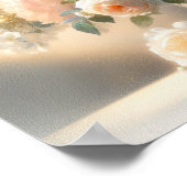 Rose mit Vase Poster (Ecke)