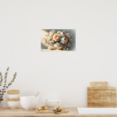 Rose mit Vase Poster (Küche)