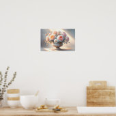 Rose mit Vasen Kunst Poster (Küche)