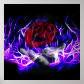 Rose mit Violett und Götter Poster (Vorne)