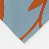 Rose mit warmen Orangetönen und Rost Fleecedecke (Ecke)