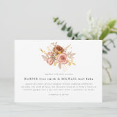 Rose mit Wasserfarben Einladung (Stehend Vorderseite)