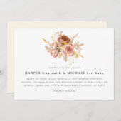 Rose mit Wasserfarben Einladung (Vorne/Hinten)