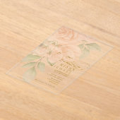 Rose mit weichem Erröten mit transparentem ID828 Acryleinladungen (Ablage )