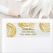 Rose mit weißem und goldfarbenem Swirl Modernes Br (Insitu)