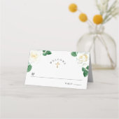 Rose mit weißer Wasserfarbe Girl Platzkarte (Vorderseite)