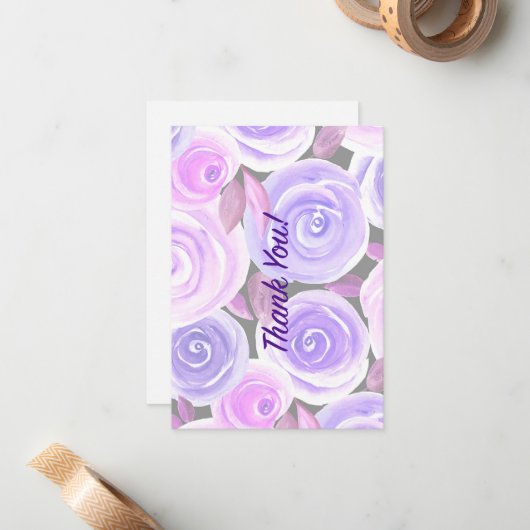 Rose Mitteilungskarte (Vorderseite/Rückseite Beispiel)