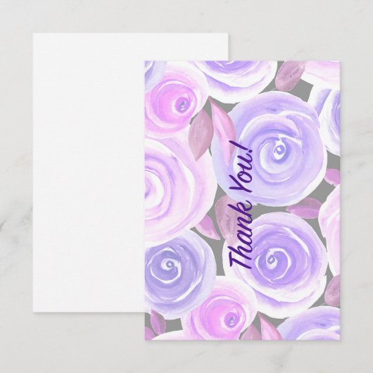 Rose Mitteilungskarte (Vorne/Hinten)