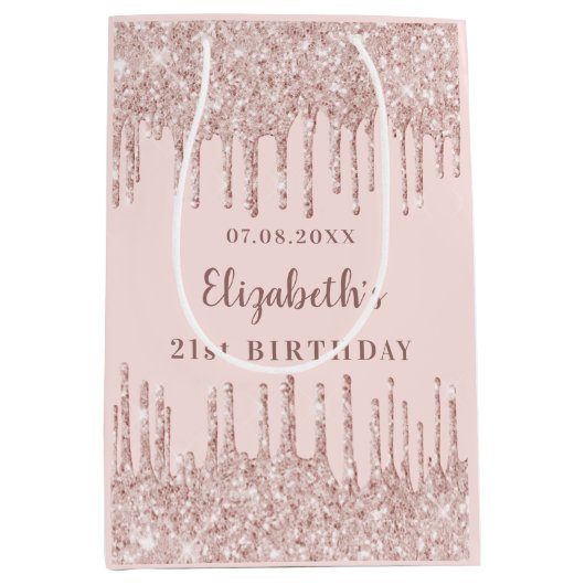 Rose Mittlere Geschenktüte (Vorderseite)