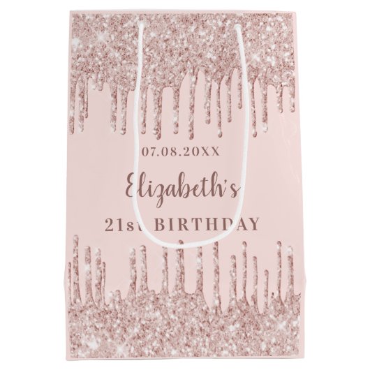 Rose Mittlere Geschenktüte (Rückseite)