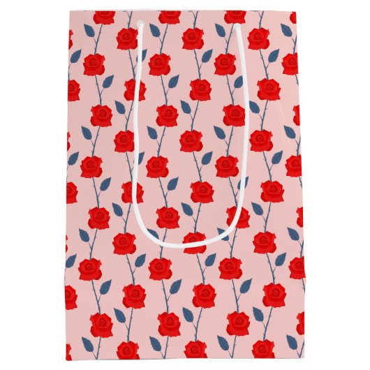 Rose Mittlere Geschenktüte (Rückseite)