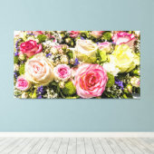 Rose Mix Zwei Leinwanddruck (Insitu (Holzboden))