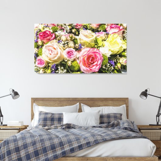 Rose Mix Zwei Leinwanddruck (Insitu (Schlafzimmer))