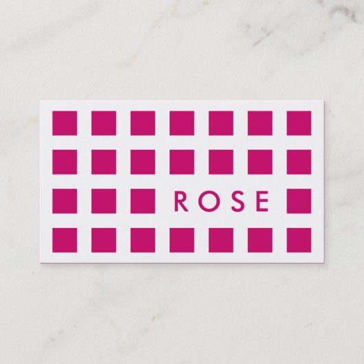 ROSE (Mod-Quadrate) Visitenkarte (Vorderseite)