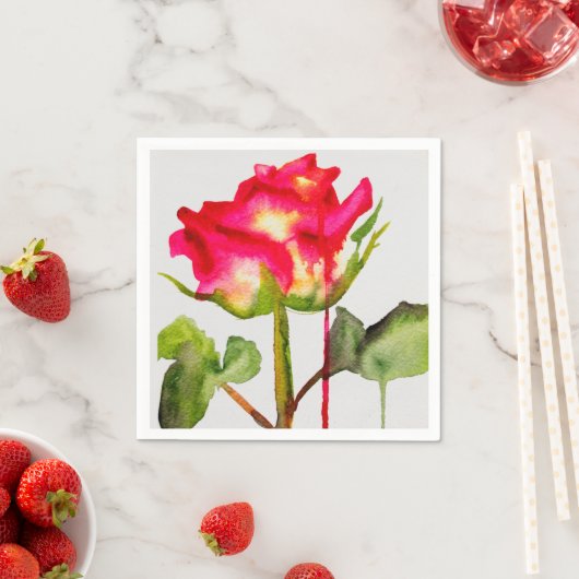 Rose Modernes Blumengeschirr Serviette (Beispiel)