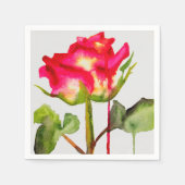 Rose Modernes Blumengeschirr Serviette (Vorderseite)