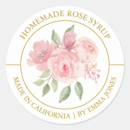 Rose Modernes Label Runder Aufkleber