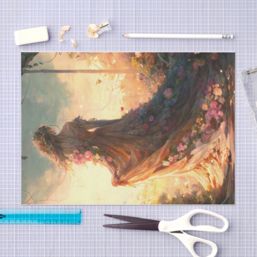 Rose morgens seidenpapier (Handwerk)