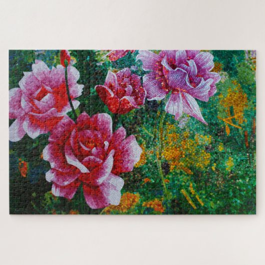 Rose-Mosaikpuzzle Puzzle (Horizontal)