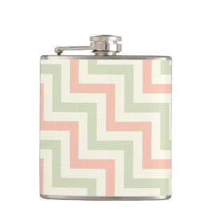 Rose & Moss Zickzack Muster Flachmann