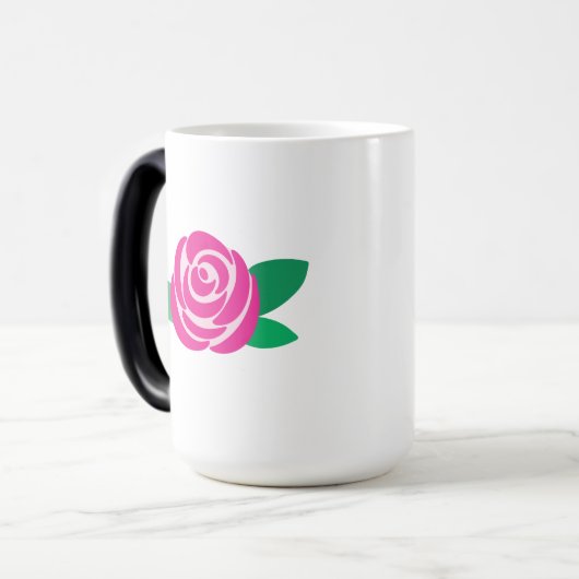 Rose Motif Tasse (Vorderseite Links)