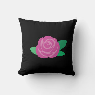 Rose Motif Throw Kissen