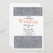 Rose Motif Wedding Einladung (Vorne/Hinten)