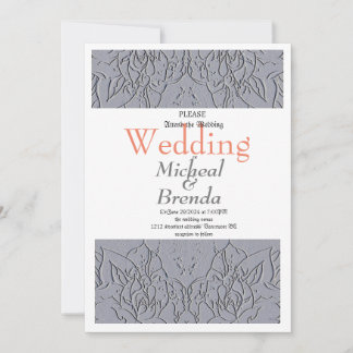 Rose Motif Wedding Einladung