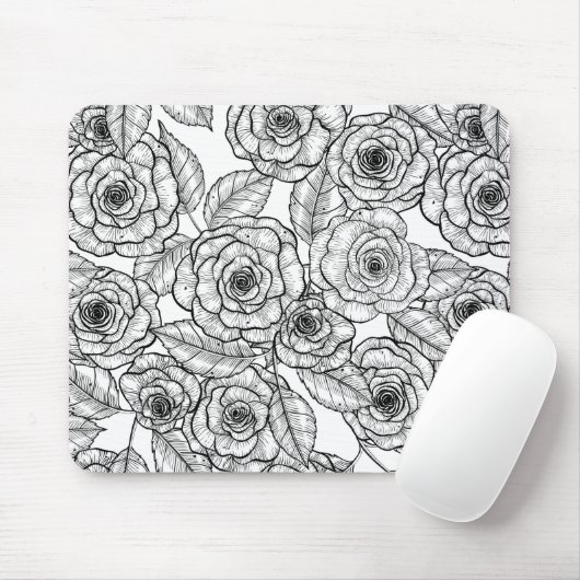 Rose Mousepad (Mit Mouse)