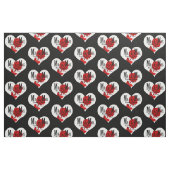 Rose Mr. und Mrs. Wedding Black Heart Template Stoff (Fat Quarter (45,7 x 55,9 cm))